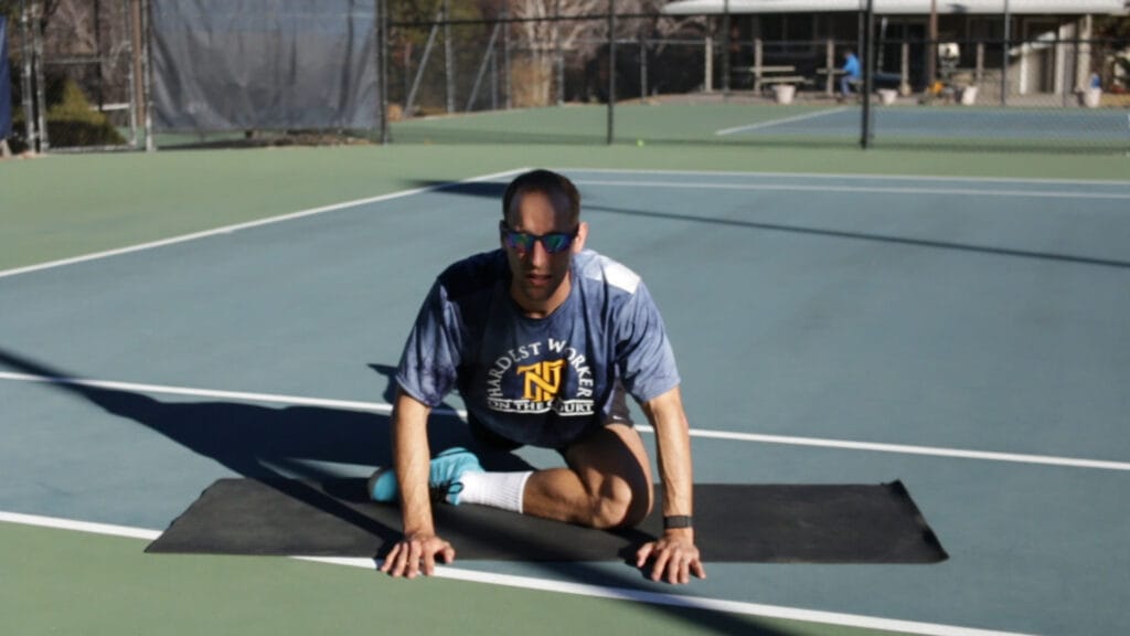 Pigeon Stretch tennis players tight hips 