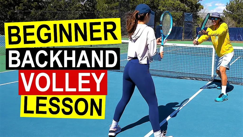 Backhand volley tennis lesson