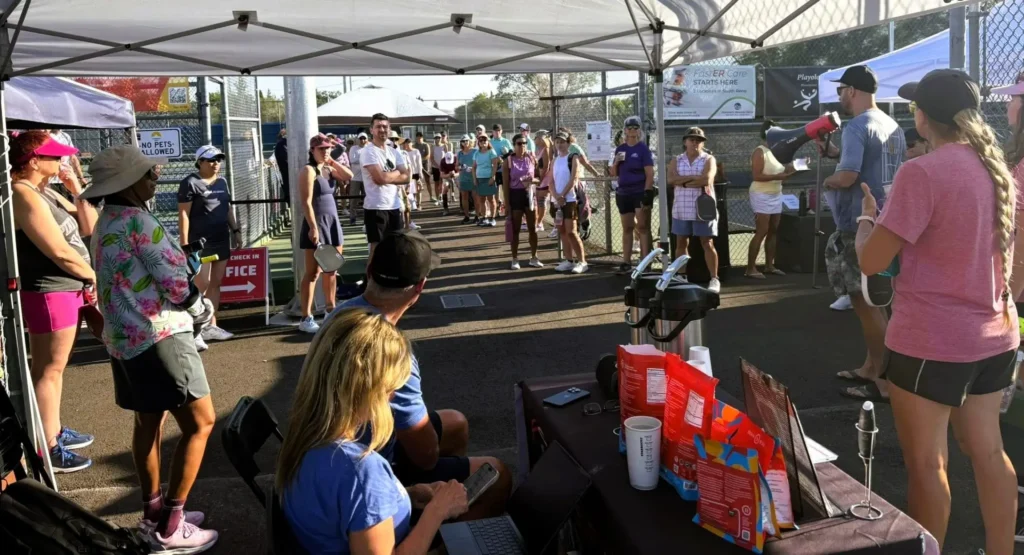 Group private event pickleball courts Reno Tennis Center